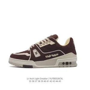 Louis Vuitton Trainer Sneaker Low Fashion Thick Sole Leather Shoes