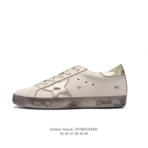 Golden Goose Sstar Dirty Vintage Leather Sneakers