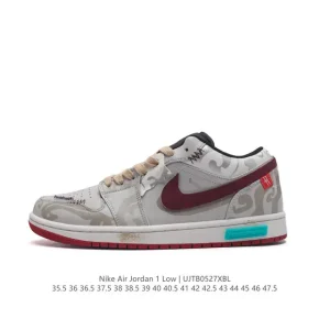 Jordan Air Jordan 1 Low Retro Basketball Shoes with Air Cushion
