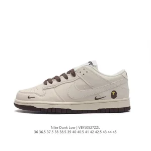 Nike SB Dunk Low Pro Fz5251-001 Vintage Leather Skate Shoes for Men and Women