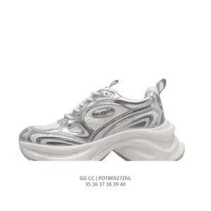 Golden Goose Dad-Star Luxury Leather Sneakers White Vintage Comfort Height
