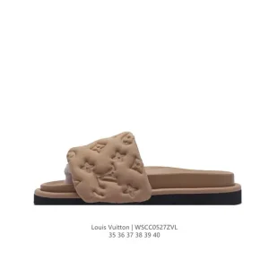 Louis Vuitton Slippers & Sandals - Luxury Embossed One-Strap Slides