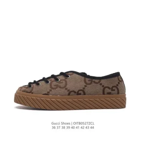 Gucci Tennis 1977 Canvas Sneakers Red Green Rubber Sole Unisex