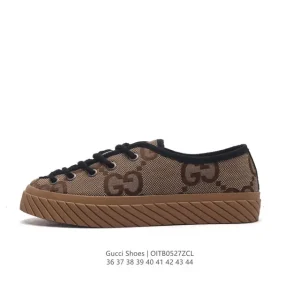 Gucci Tennis 1977 Canvas Sneakers with Red Green Rubber Sole