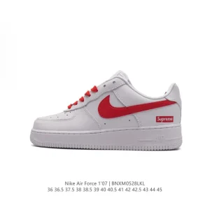 Supreme x Nike Air Force 1 Low 'Pure White' Red Box Logo