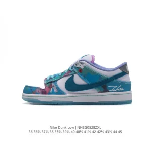 Futura Laboratories x Nike SB Dunk Low HF6061-400 Graffiti Canvas Sneakers