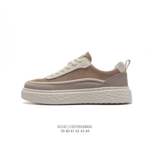 ECCO Men's Casual Sneakers with Thick Sole and Breathable Design