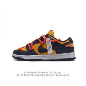 Off-White Dunk Low Leather Deconstructed Double Laces SB Sneakers