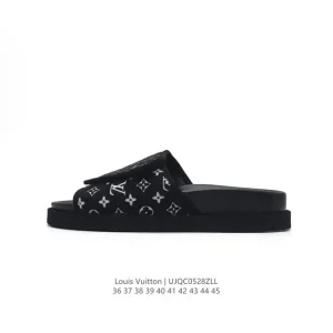 Louis Vuitton Slippers & Sandals Classic Monogram Print Magic Stick One-Strap Slides