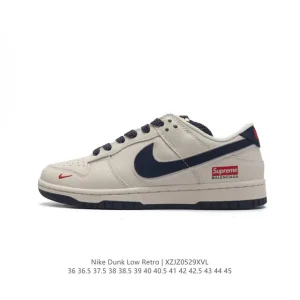 Supreme x Nike Dunk Low 'Off-White' Canvas Sneaker