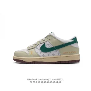 Nike Dunk Low Retro Louis Vuitton Collaboration Vintage Basketball Skate Shoes