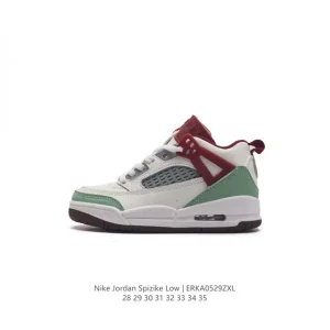 Jordan Spizike Low Kids Basketball Shoes - Classic Crackle Design