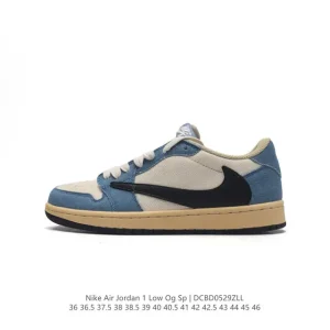 Jordan Air 1 Low OG SP Military Blue Reverse Swoosh Retro Basketball Shoe