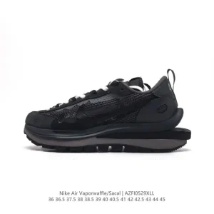 Sacai x Nike LDWaffle Double Swoosh Chunky Sole Running Shoes
