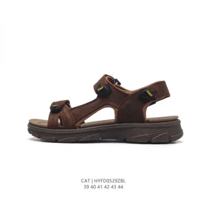 Cat Men's Outdoor Hiking Sandals with Premium Leather and TPU Sole