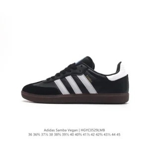 Adidas Samba Vegan Leather Shoes White Gum Sole Retro Style