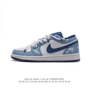 Jordan Air Low Gs White Black Phosphor Basketball Shoes