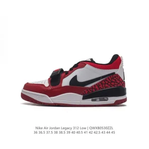 Jordan Legacy 312 Low Men's Basketball Shoes in Black and White