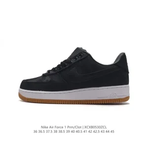 Nike Air Force 1 CLOT Fragment Design Premium Black Silk Sneakers