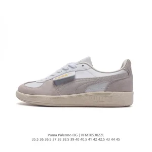 PUMA Palermo OG Army Trainer Vintage Leather Sneakers for Men and Women