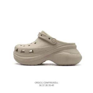Crocs Women's Thick Sole Platform Sandals - Comfortable Beach Clogs