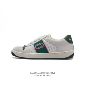 Gucci Rhyton Platform White Leather Sneakers for Women 2024 New Season