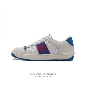 Gucci Rhyton Platform Sneaker White Leather Thick Sole Men Women 2024