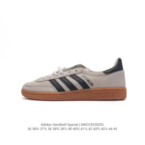 Adidas Handball Spezial Vintage Leather Sneakers with Rubber Sole