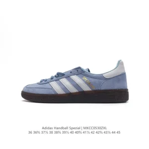 Adidas Handball Spezial Leather Vintage Sneakers with Three Stripes