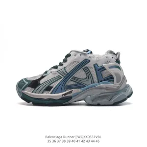 Balenciaga Runner W3Rbw Netting Worn Effect Sneakers