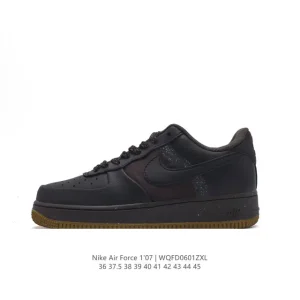 Nike Air Force 1 '07 Low White Gum Sole Leather Casual Sneakers