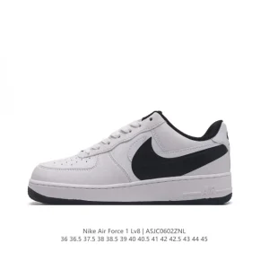 Nike Air Force 1 07 Low White Leather Sneakers with Air Cushion