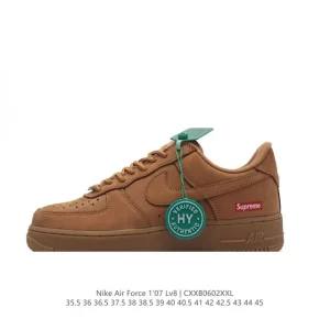 Supreme x Nike Air Force 1 Low 07 Wheat Flax Sneakers