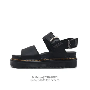 Dr. Martens New Chunky Heel Sandals with Buckle and Toe Open Design