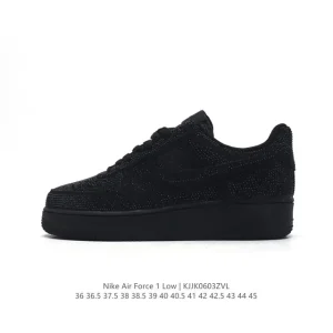 Nike Air Force 1 '07 Low White Leather Casual Sneakers with Air Cushioning