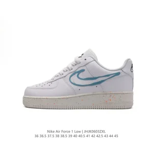 Nike Air Force 1 '07 Low White Leather Sneakers with Air Cushion