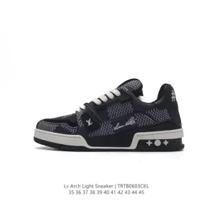 Louis Vuitton Trainer Sneaker Low Canvas Fashion Thick Sole Shoes