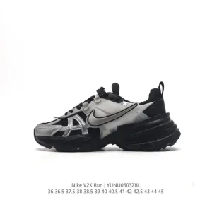 Nike V2K Run Retro Running Shoes White Metallic Silver