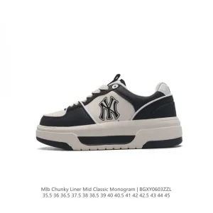 MLB Chunky Liner Mid Retro Street Sneakers for Men and Women