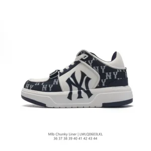 MLB Chunky Liner Mid Retro Streetwear Sneakers with Reflective Details