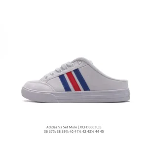 Adidas Vs Set Mulse Canvas Slip-On Sneakers for Men and Women