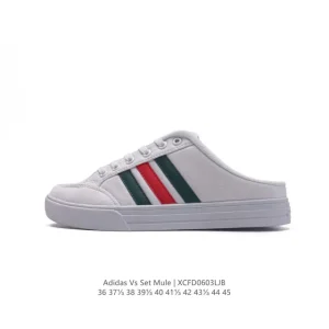 Adidas Vs Set Mulse Canvas Slip-On Shoes - Retro Style