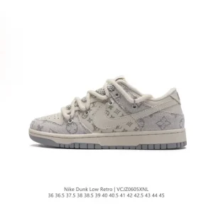 Nike Dunk Low Retro Louis Vuitton Collaboration Vintage Basketball Skateboarding Shoes