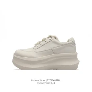 Cdg Collaborative Chunky Sole Platform White Sneakers for Women