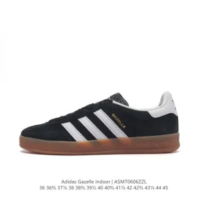 Adidas Originals Gazelle Indoor Retro Trainers Classic Sneakers with Gum Sole