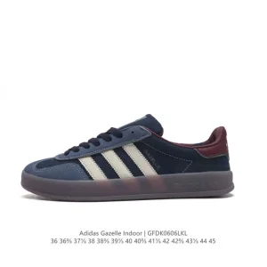 Adidas Originals Gazelle Indoor Retro Sneakers with Gum Sole and Tri Stripe