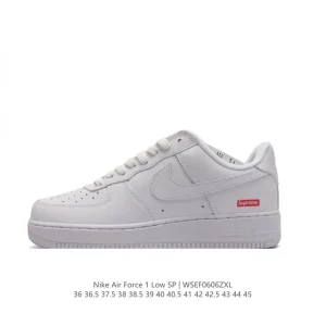 Nike Air Force 1 '07 Low White Leather Casual Sneakers