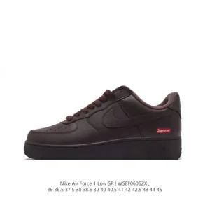 Nike Air Force 1 '07 Low White Leather Casual Sneakers with Air Cushioning