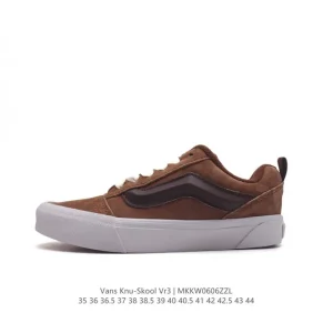 Vans Knu Skool VR3 LX Chunky Retro Skate Shoe in Black Suede