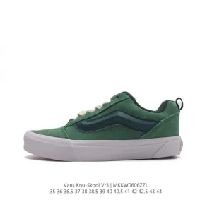 Vans Knu Skool VR3 LX Chunky Retro Skate Shoes Black Suede